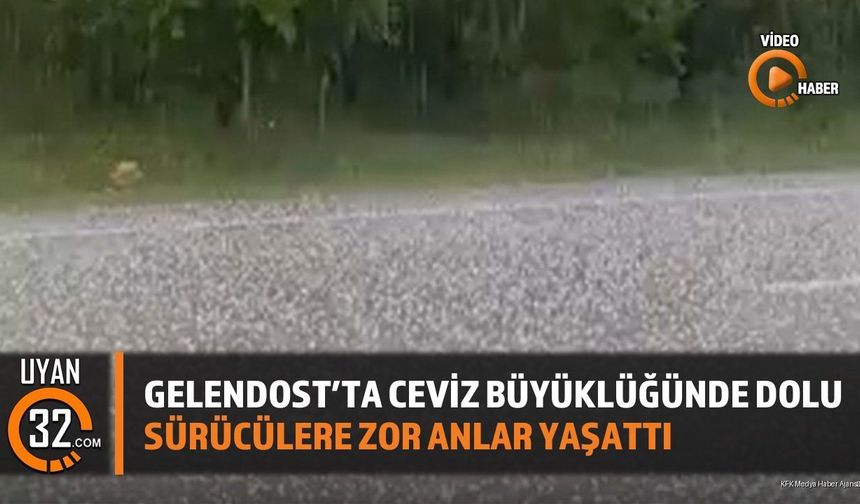 Gelendost'ta Etkili Olan Dolu Sürücülere Zor Anlar Yaşattı