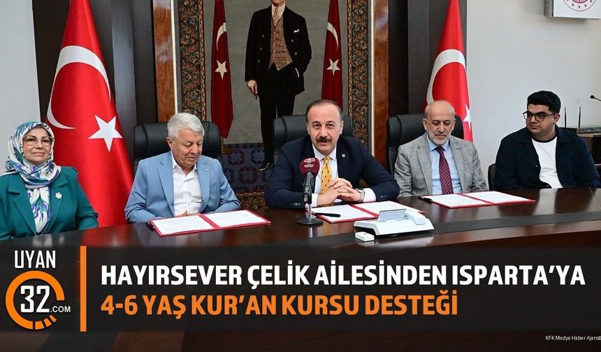 Hayırsever Çelik Ailesinden Isparta'ya 4-6 Yaş Kur'an Kursu Desteği