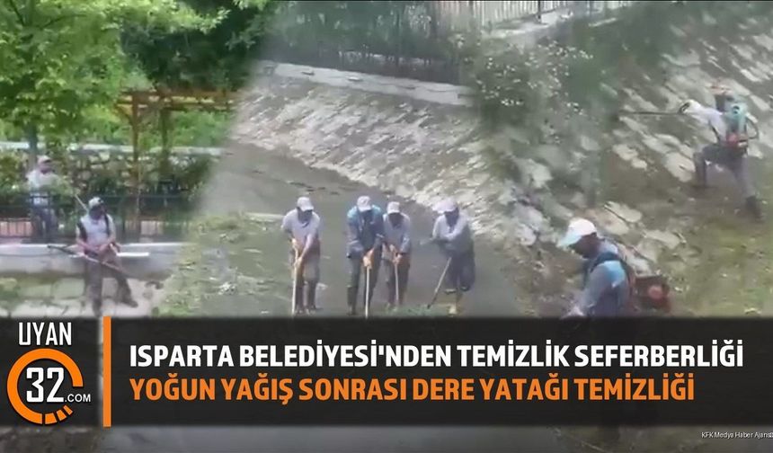 Isparta Belediyesi Çayboyu Kanallarını Temizledi: Taşkın Riski Azaldı