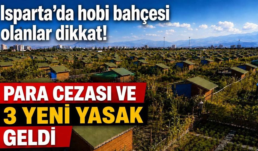Isparta'da hobi bahçeleri için yeni düzenleme yürürlüğe girdi!
