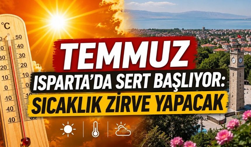 Isparta'da Temmuz Ayında Sıcaklıklar Zirve yapacak