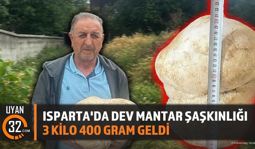 Isparta Yalvaç'ta Dev Mantar Şaşkınlığı: 3 Kilo 400 Gram Geldi