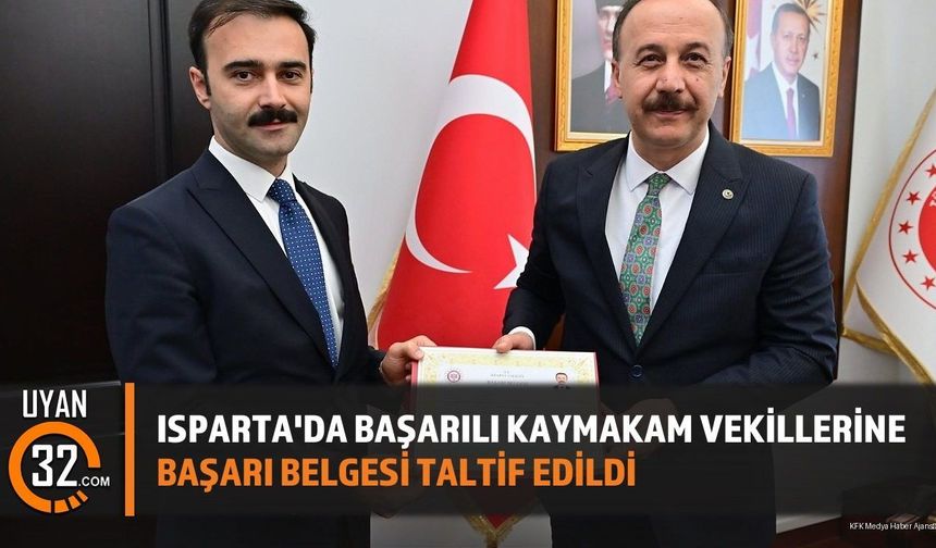 Isparta'da Başarılı Vekillerine Başarı Belgesi Taltif Edildi