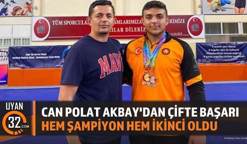 Ispartalı Güreşçi Can Polat Akbay'dan Çifte Şampiyonluk Başarısı