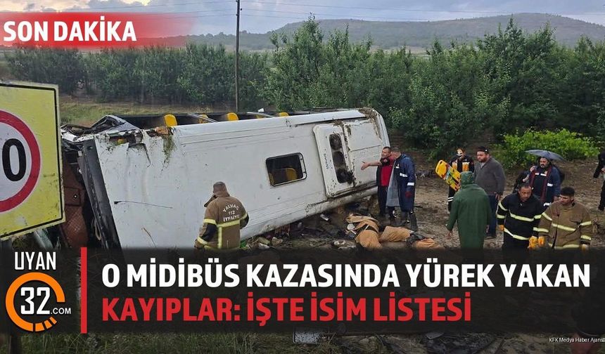O Midibüs Kazasında Yürek Yakan Kayıplar: İşte İsim Listesi