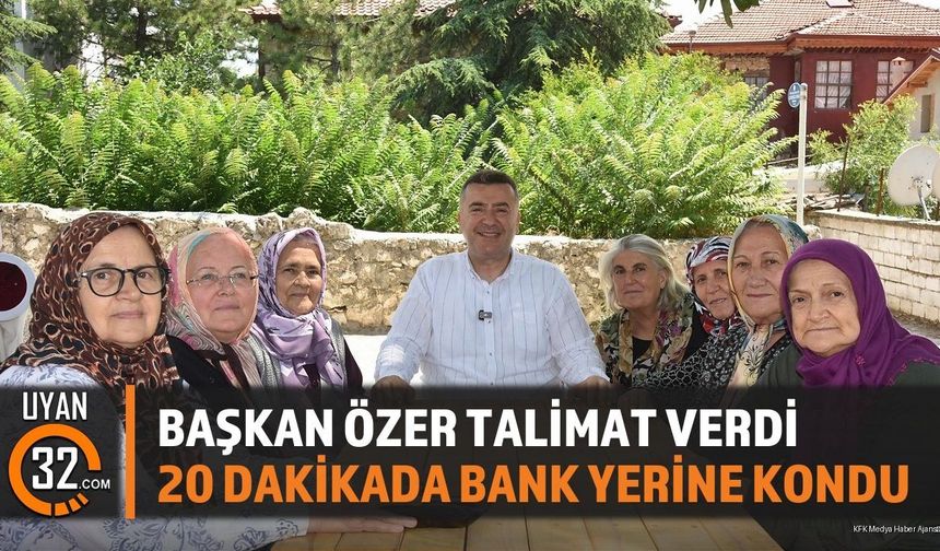 Başkan Özer Talimat Verdi, 20 Dakikada Bank Yerine Kondu