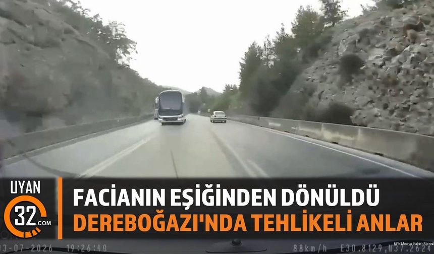 Dereboğazı'ndaki Tehlikeli Trafik Anları