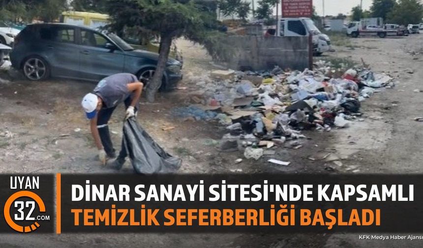 Dinar Belediyesi Sanayi Sitesi'nde Kapsamlı Temizlik Başlattı