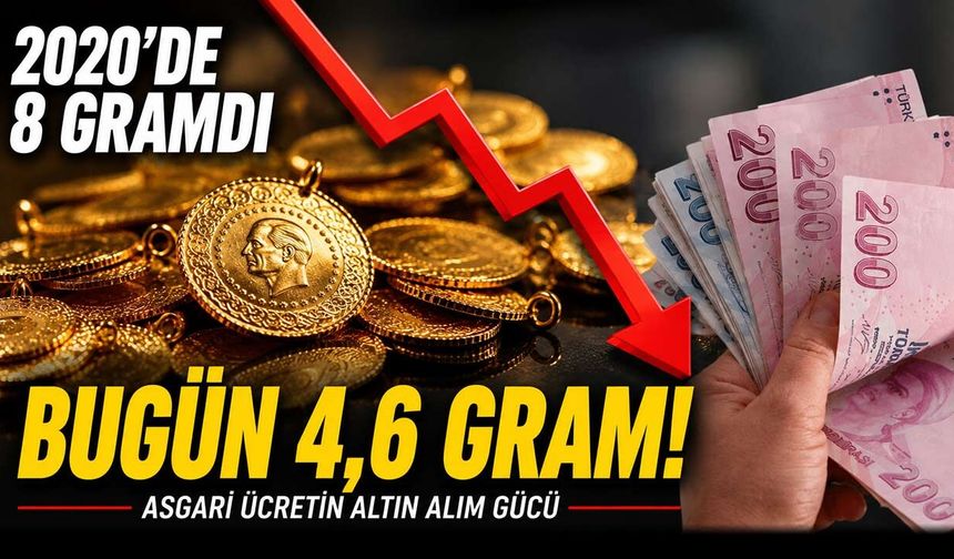 Asgari ücretlinin altın gücü eridi! Bir maaşla alınan gram altın 6 yılda 8 gramdan 4,6 grama düştü