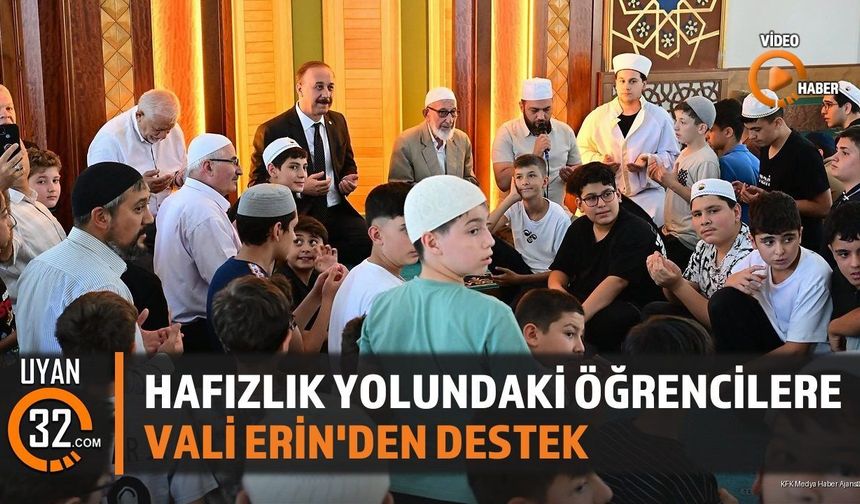 Hafızlık Yolundaki Öğrencilere Vali Erin'den Destek