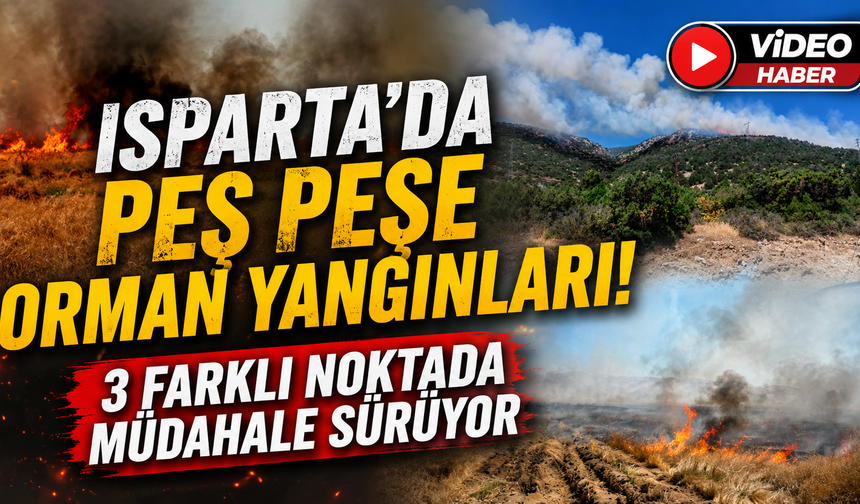Isparta'da 3 Farklı Noktada Eş Zamanlı Yangın