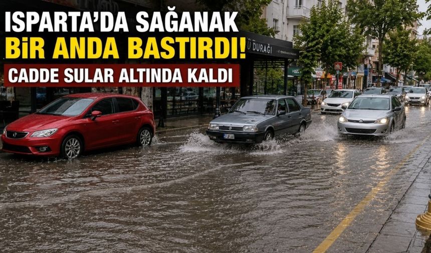 Isparta'da Şiddetli Yağış Trafiği Felç Etti
