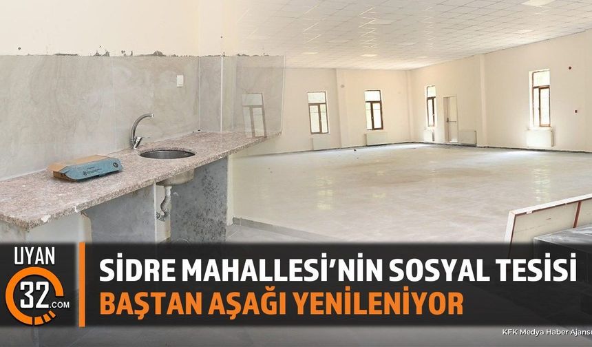 Isparta'da Sidre Mahallesi Sosyal Tesisi Yenileniyor