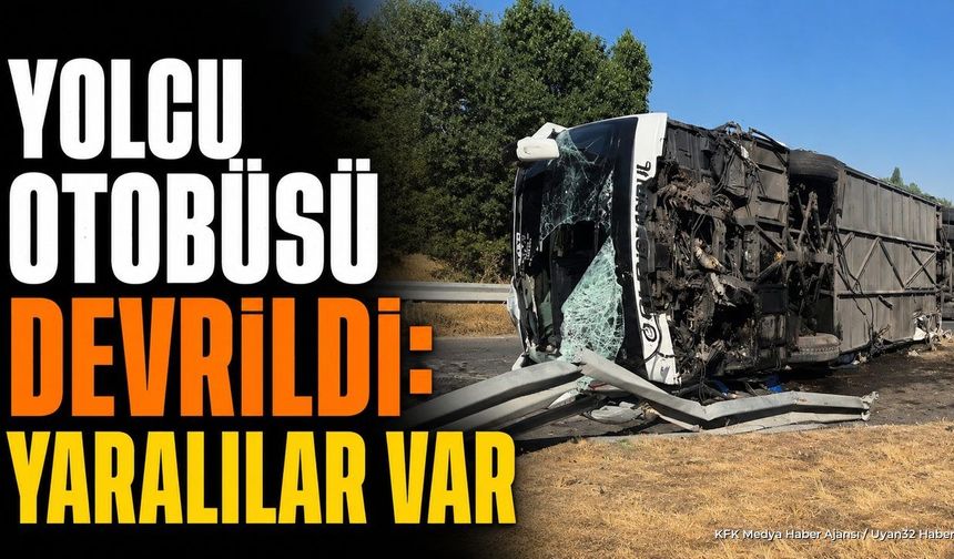 Afyonkarahisar'da Yolcu Otobüsü Devrildi: 22 Yaralı