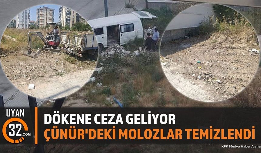 Çünür'de Moloz Kirliliği Temizlendi: Dökene Ceza Uygulanacak
