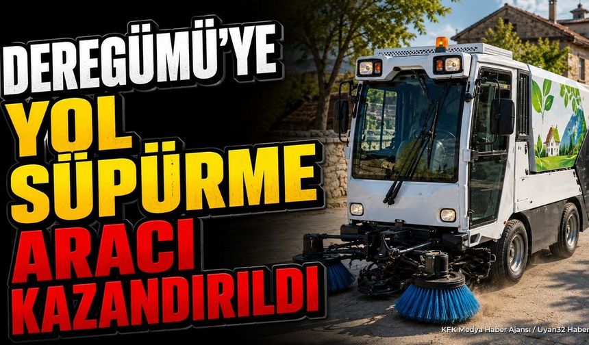Deregümü Köyü'nde Temizlik Hamlesi: Yol Süpürme Aracı Hizmette