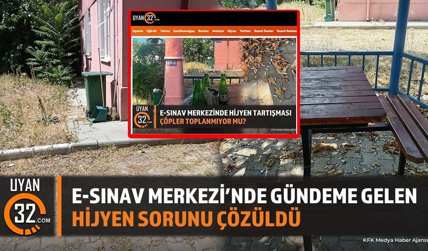 E-Sınav Merkezi'nde Gündeme Gelen Hijyen Sorunu Çözüldü