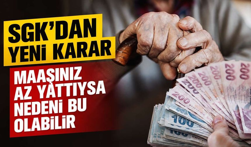 SGK Duyurdu: Emekli Maaşlarından Kesilecek Yeni Tutar Belli Oldu