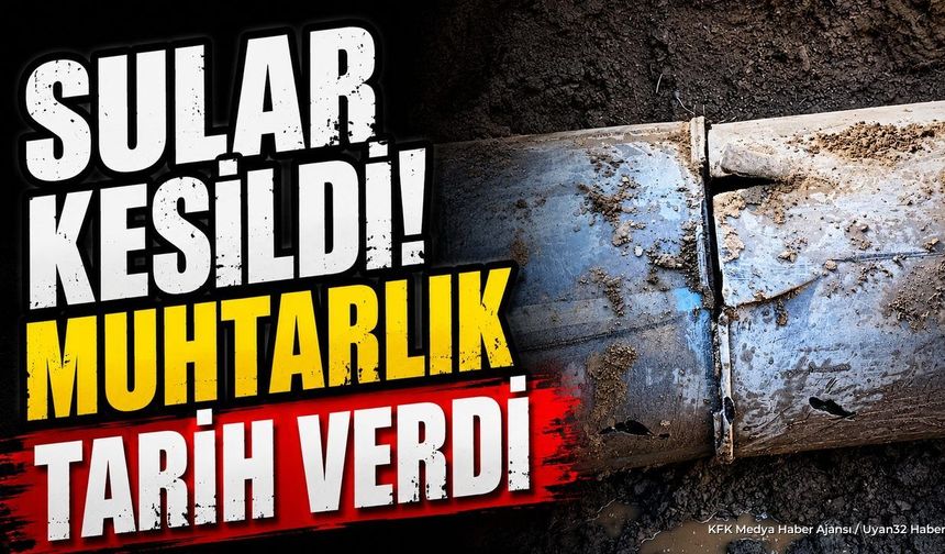 Gölet Sulama Suyu Kesildi: Muhtarlıktan Duyuru
