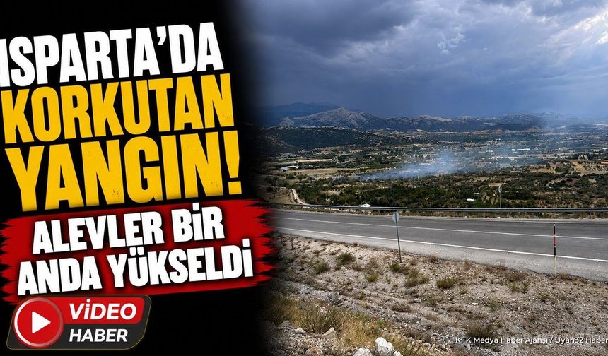 Isparta-Barla Yolunda Arazi Yangını