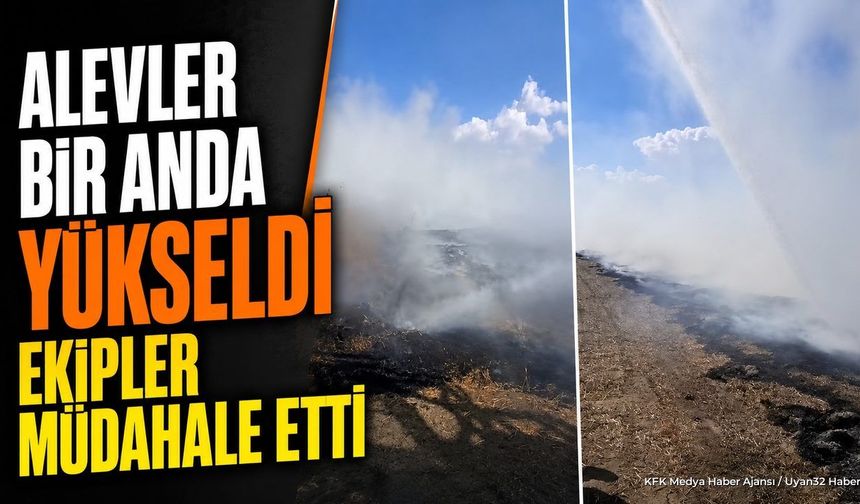 Isparta Şarkikaraağaç'ta Anız Yangını: Ekipler Müdahale Etti