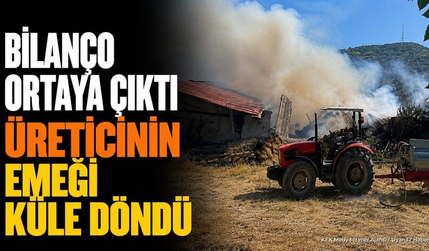 Isparta Yalvaç'ta Yangın: Besihane Ve Samanlık Küle Döndü