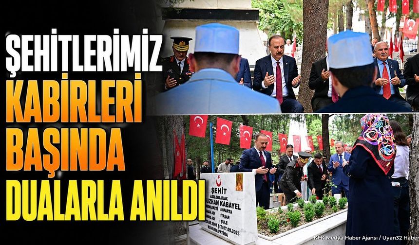 Isparta'da 30 Ağustos Zafer Bayramı'nda Şehitlik Ziyaret Edildi