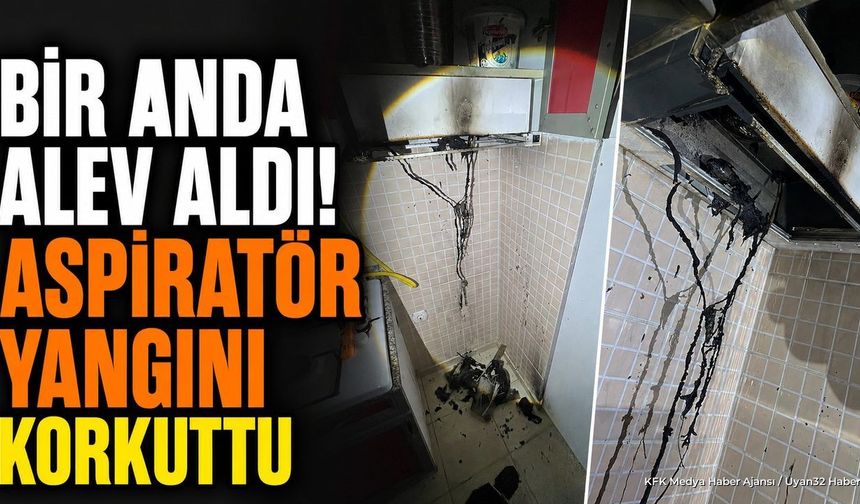 Isparta'da Bir Dairenin Mutfağında Aspiratör Yangını Çıktı