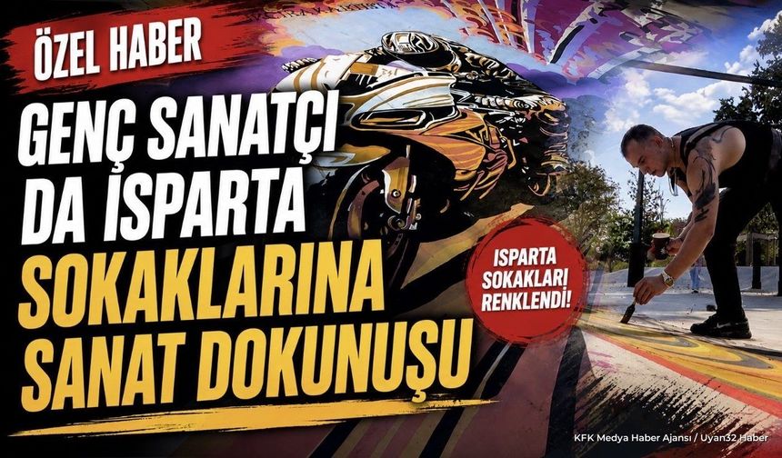 Isparta'da Genç Sanatçıdan Sokaklara Renkli Grafiti Dokunuşu