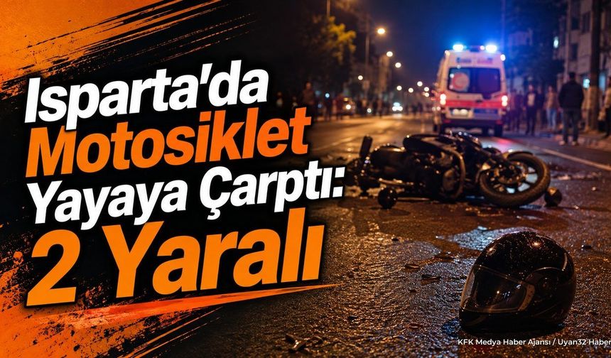 Isparta'da Motosiklet Yayaya Çarptı: 2 Yaralı