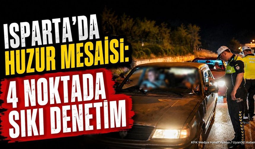 Isparta'da Polisten 4 Farklı Noktada Kapsamlı Denetim