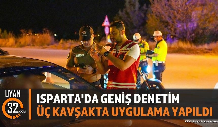 Isparta'da Polisten Üç Farklı Noktada Kapsamlı Denetim