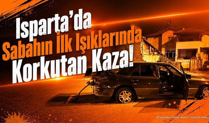 Isparta'da Sabahın İlk Işıklarında Korkutan Kaza!