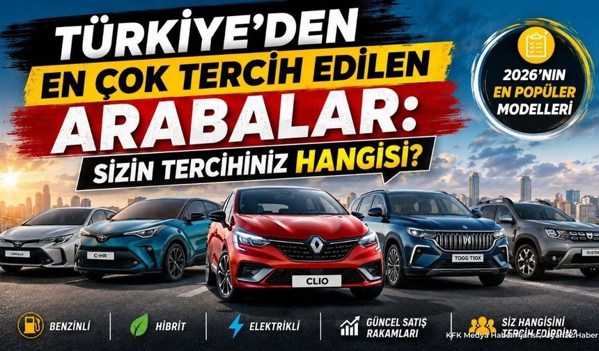 Türkiye'de 2026'nın En Çok Tercih Edilen Otomobilleri Belli Oldu!