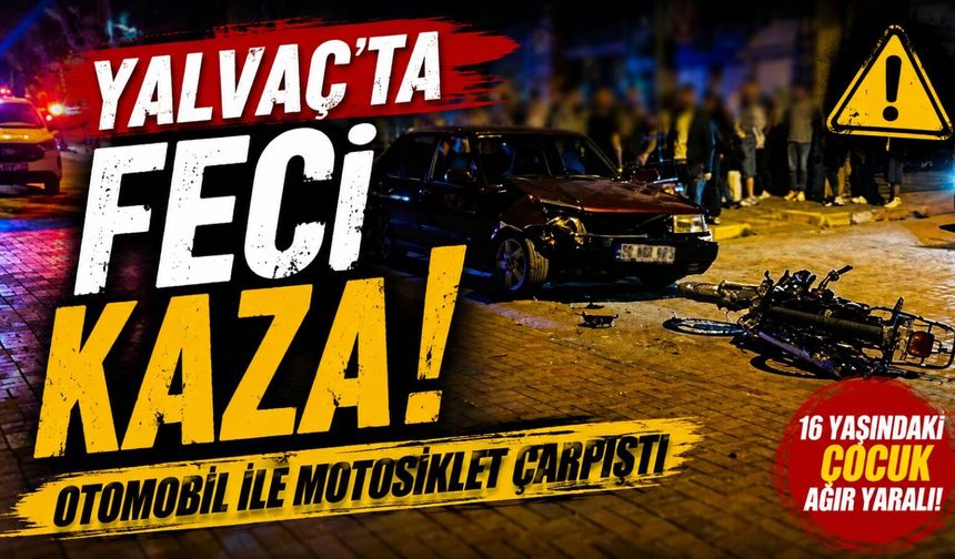 Otomobille Motosiklet Çarpıştı: 16 Yaşındaki Çocuk Ağır Yaralandı