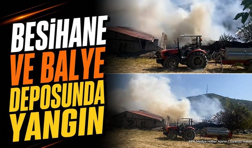 Yalvaç'ta Korkutan Yangın: Besihane ve Depo Alevlere Teslim Oldu