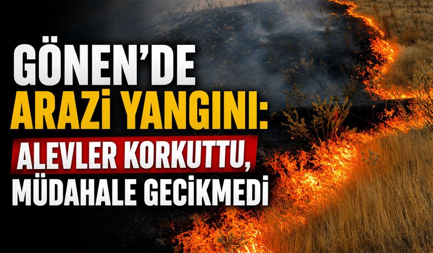 Gönen’de Arazi Yangını: Alevler Korkuttu