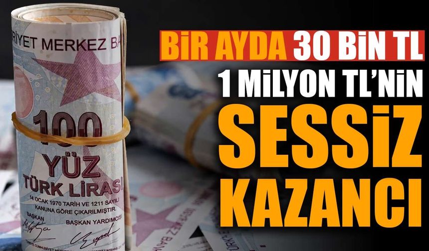 1 milyon TL’nin sessiz kazancı: Bir ayda 30 bin TL sınırına dayandı
