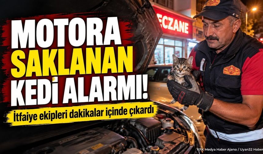 MOTORA SAKLANAN KEDİ ALARMI!