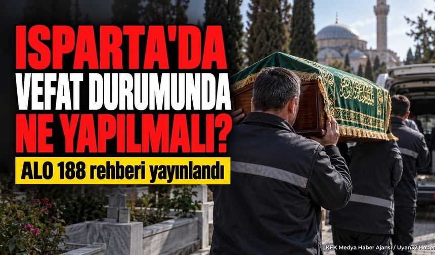 ISPARTA'DA VEFAT DURUMUNDA NE YAPILMALI?