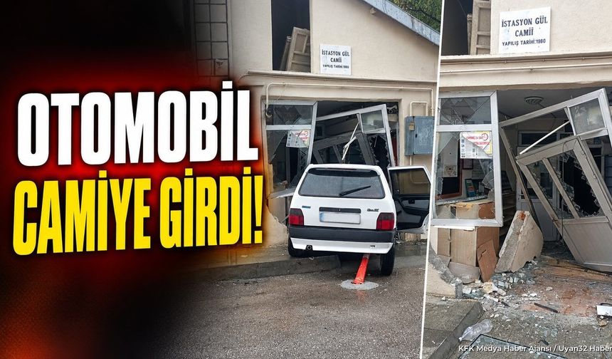DAVRAZ'DA OTOMOBİL CAMİYE GİRDİ!
