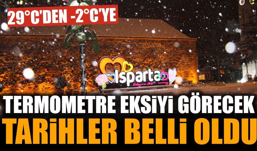 Isparta’da termometrelerin eksiye düşeceği tarih belli oldu