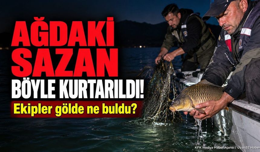 AĞDAKİ SAZAN BÖYLE KURTARILDI!