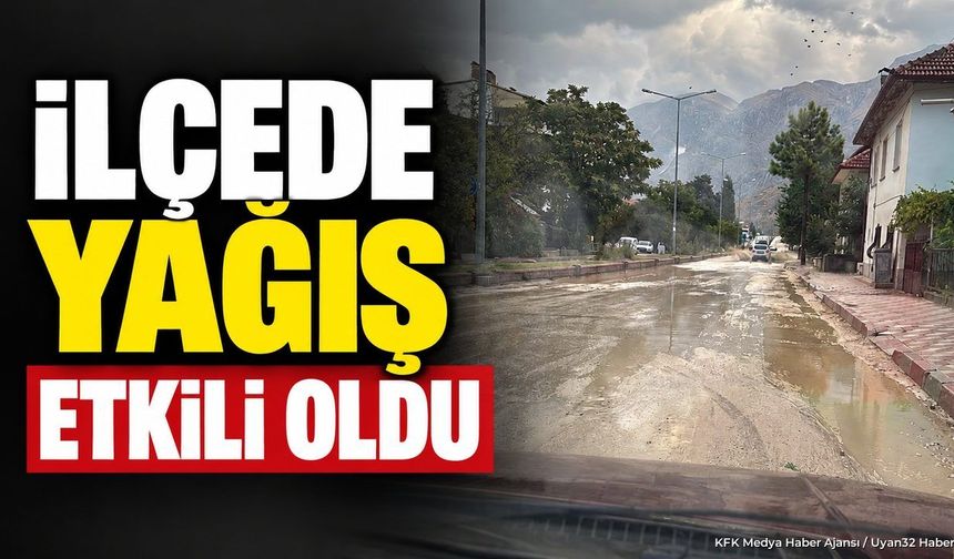 ULUBORLU'DA YOLLAR SUYLA KAPLANDI