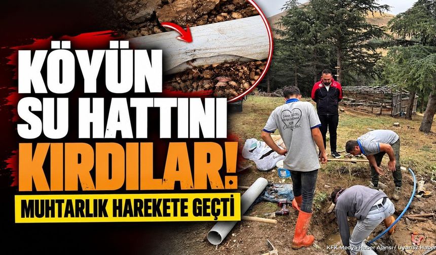 SU HATTINDA ONARIM GERÇEKLEŞTİ