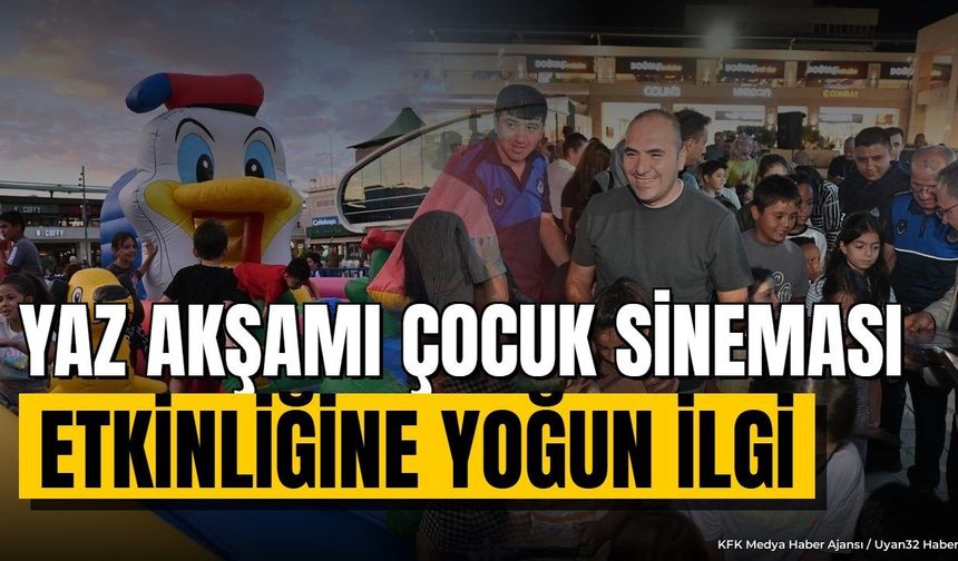 Isparta'da çocukların açık hava sineması sevinci: Meydan AVM'de renkli görüntüler