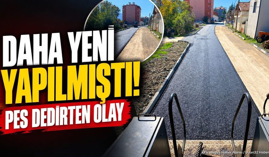 GELENDOST'TA ASFALT UYARISI