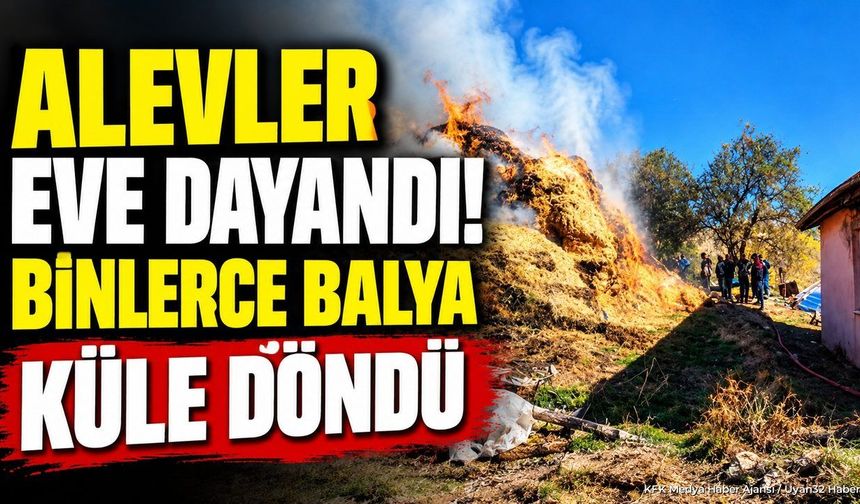 YALVAÇ'TA ALEVLER GECEYİ AYDINLATTI