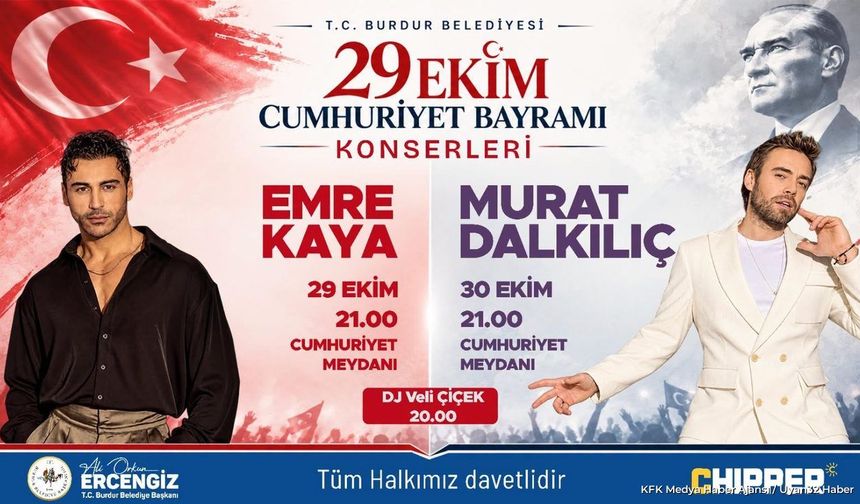 Burdur’da 29 Ekim Heyecanı: Ünlü Sanatçılar Sahne Alacak
