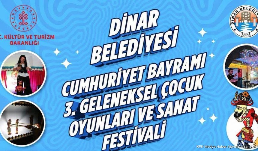 Dinar'da 29 Ekim Cumhuriyet Bayramı'na Özel Çocuk Festivali